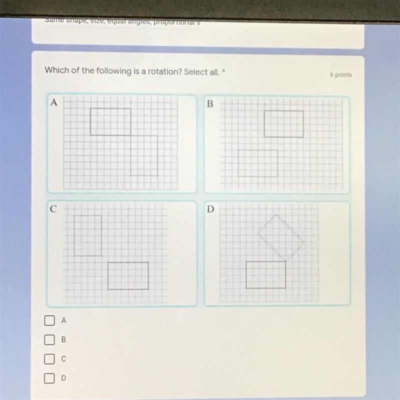 Which of the following is a rotation? Select all.-example-1