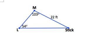 Lisa and Molly are on a bridge and see a tree sticking out of the water. Use the diagram-example-1