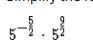 Select the correct answer. Simplify the following expression. 5^-5/2 x 5^9/2 A.) 625 B-example-1