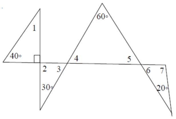 Plz help find the measures of the angles 1, 2, 3, 4, 5, 6, 7.-example-1