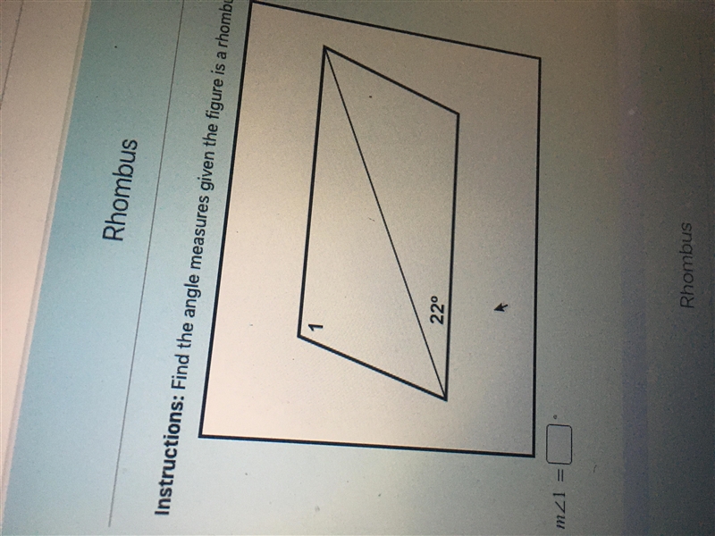 What are the angle measures given the figure is a rhombus???-example-1