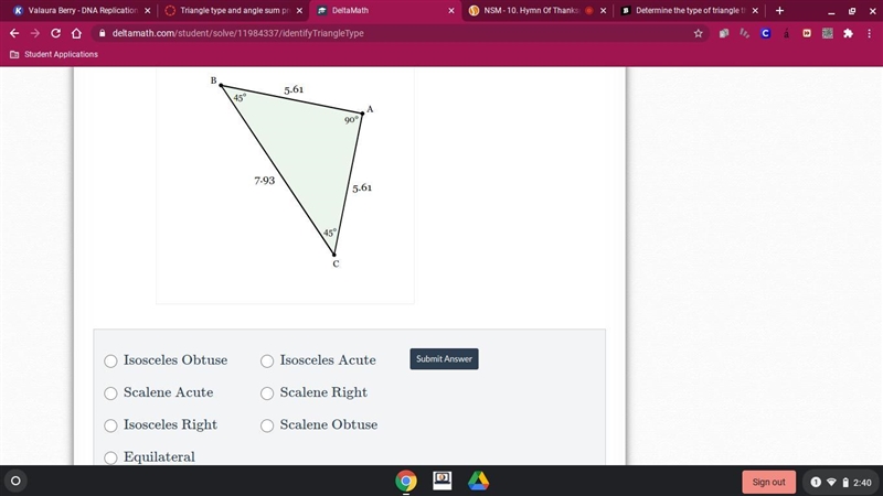 Determine the type of triangle that is drawn below. ASAP PLZZ!!!!!-example-1