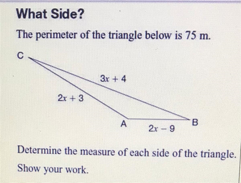 What is x and the measurements?-example-1