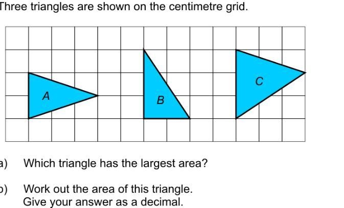 the answer to a is c but i'm really struggling to find its area (as you can probably-example-1