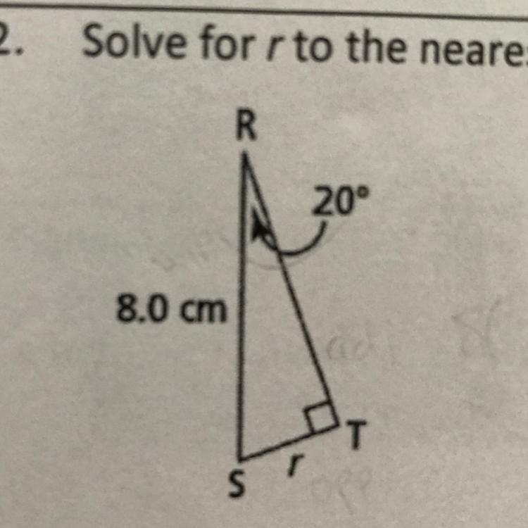 PLEASE HELPPP!!! Solve r to the nearest tenth of a centimetre.-example-1