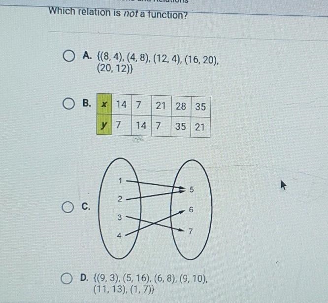 I dont understand how u find out what is not a function? Need help please. ​-example-1