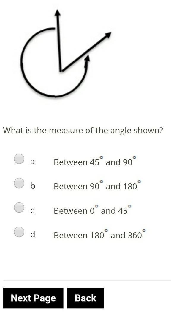 EASY GEOMETRY** what is the measure of the angle shown.​-example-1