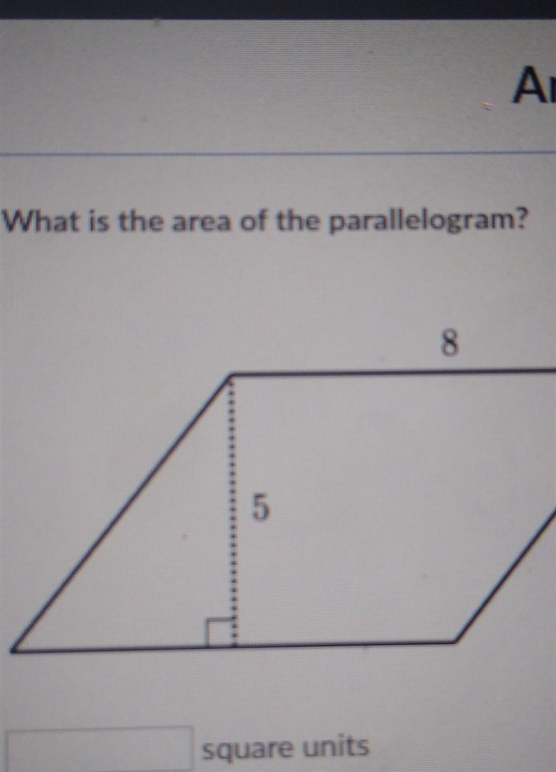 What is the area of the parallelogram? Any help will be appreciated. Thank you!☺️​-example-1