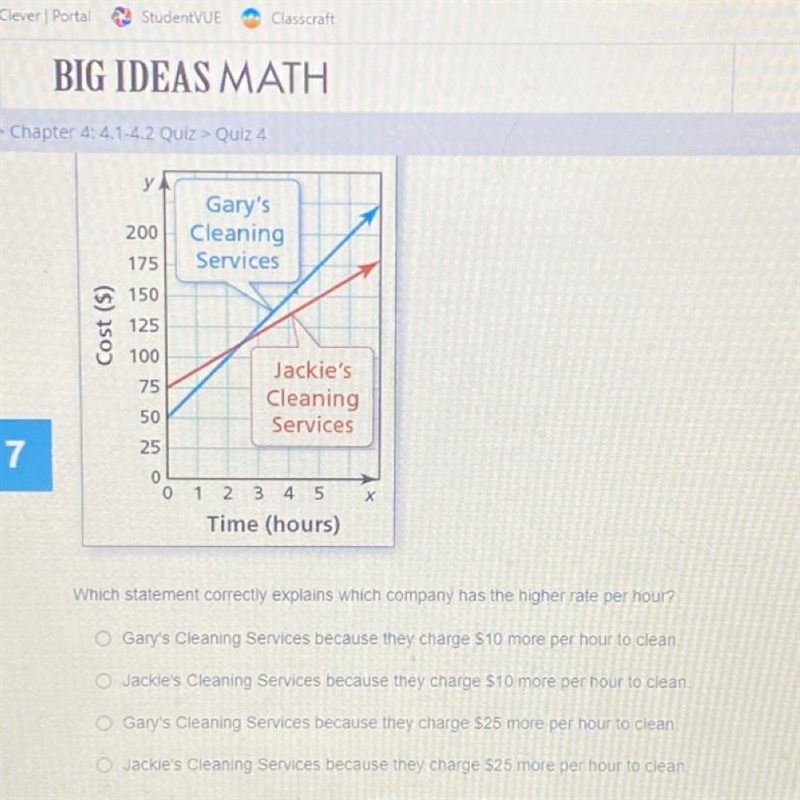 Bye cus im so bad at math smh. on top it says: “The graph shows the amount two cleaning-example-1