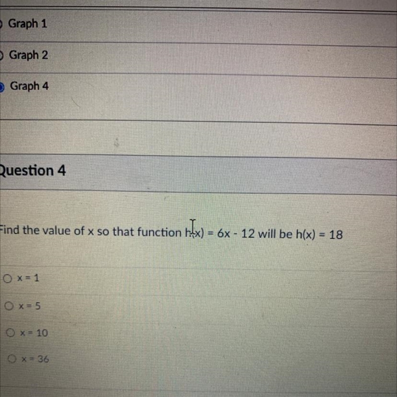 Find the value of x so that function h(x) = 6 - 12 will be h(x) = 18-example-1