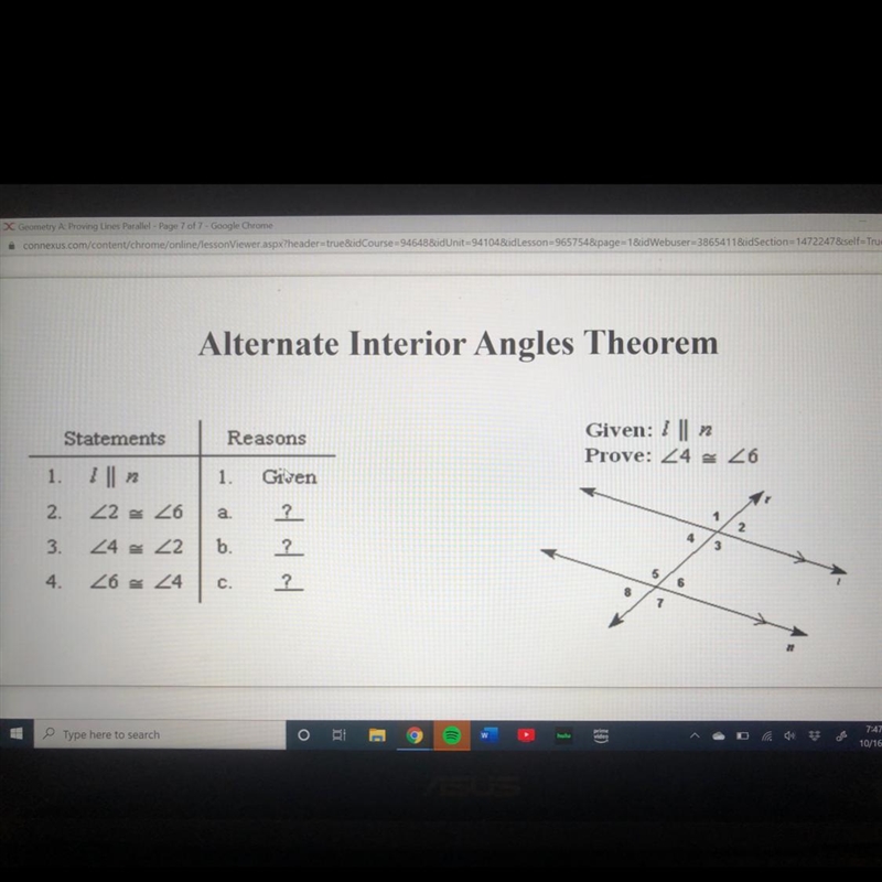 Give the missing reasons for this proof (with picture)-example-1