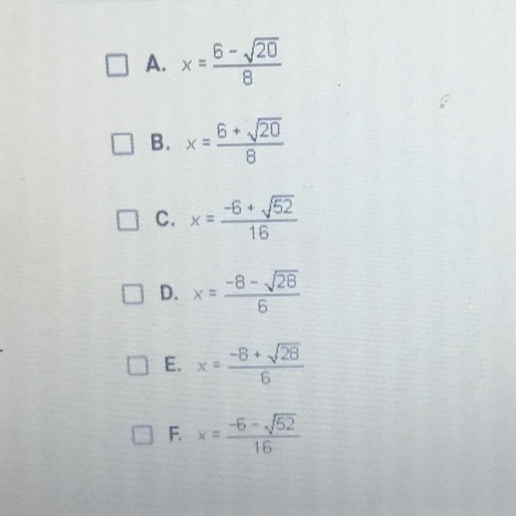 Which two values of x are roots of the polynomial below 4x^2-6x+1-example-1