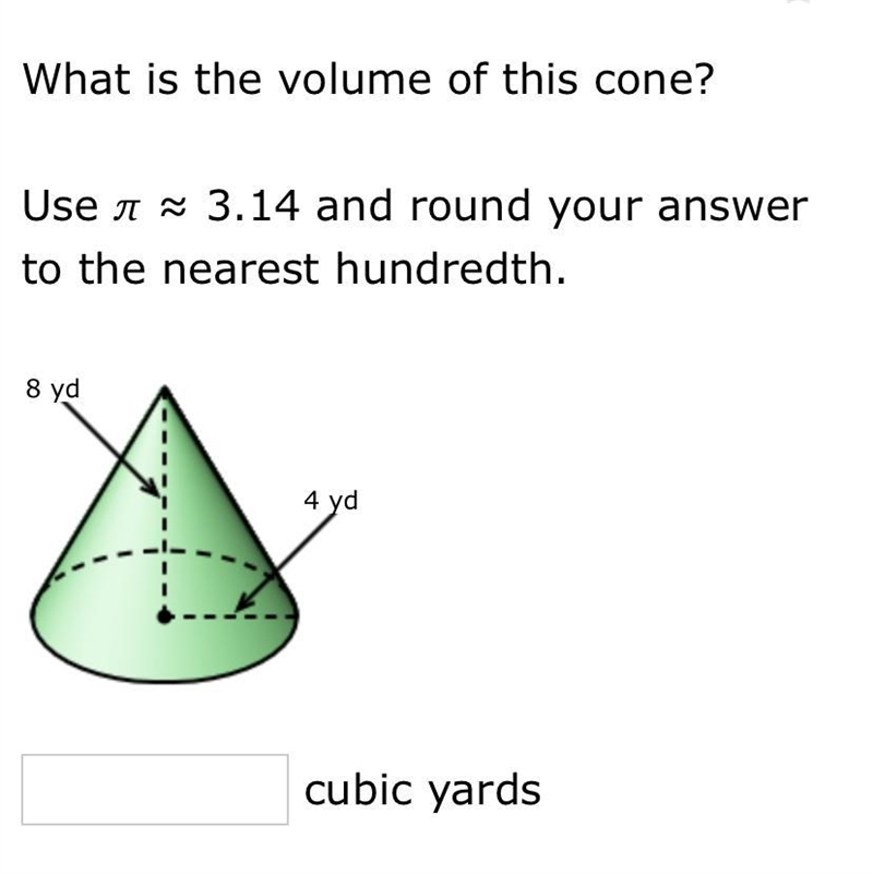 What is the volume of this cone?-example-1