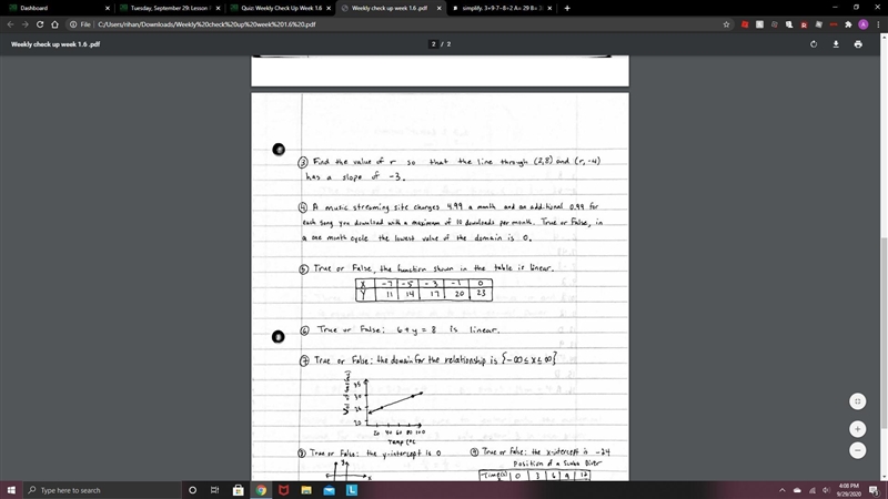 (easy points) are 4 and 5 true or false?-example-1