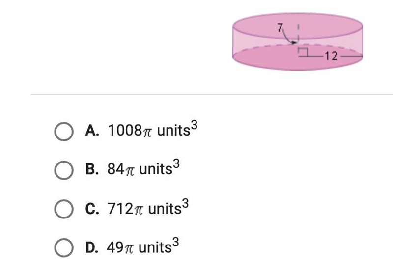 What is the volume of the cylinder shown below?-example-1