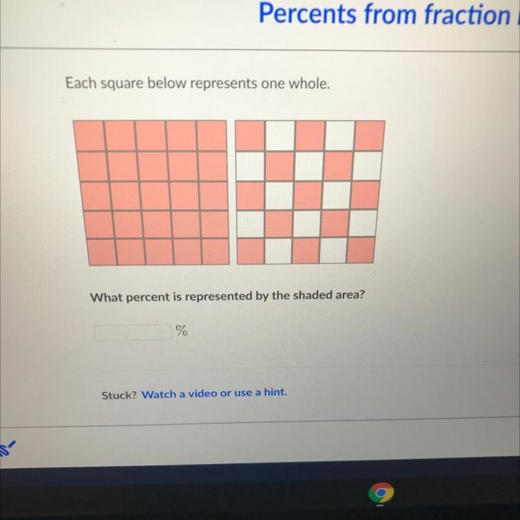 What percentage is represented by the shaded area?-example-1