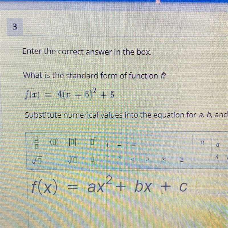 What is the standard form of function f ?-example-1