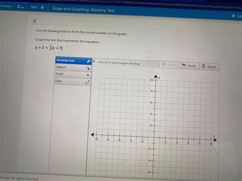 Graph the like that represents this equation-example-1