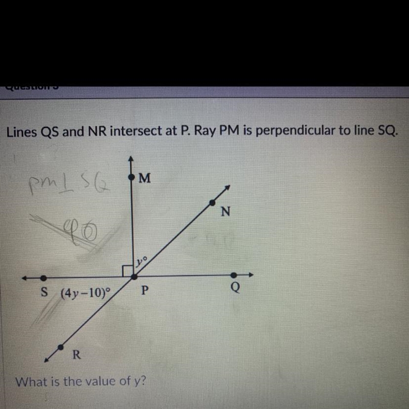 What is the value of y? 39 34 16 20 one of those number is the answer-example-1