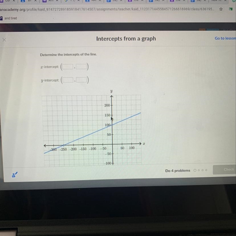 What’s the y and x intercept-example-1