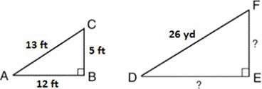 Triangles ABC and DEF are similar triangles. What are the lengths of the unknown sides-example-1