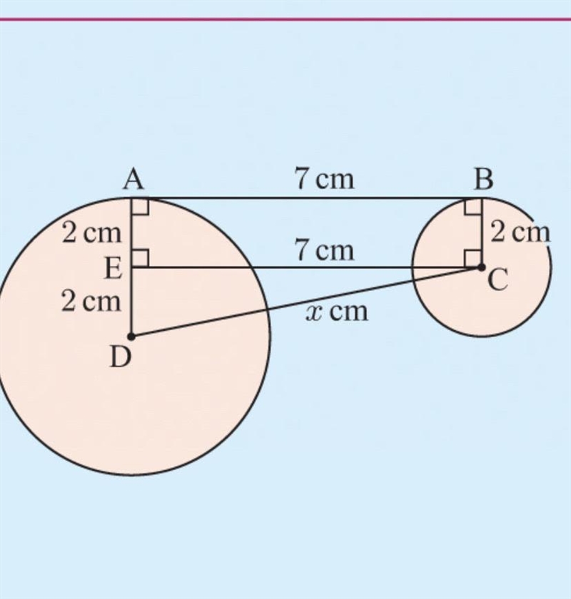 Two circles of different sizes are drawn below. The diameter of the smaller circle-example-1