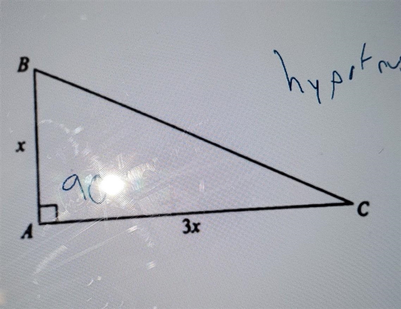 Help with length of hypotenuse ​-example-1