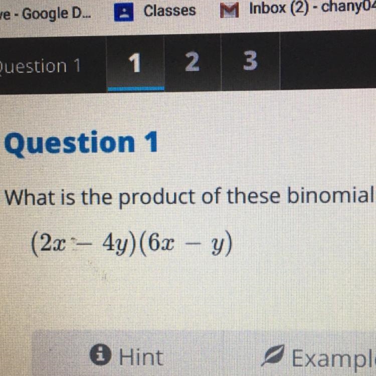 What is the product of the binomials-example-1