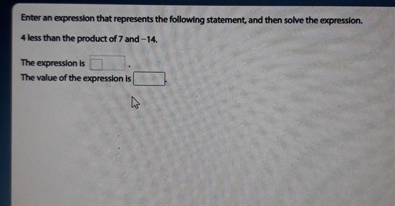 Enter an expression that represents the following statement, and then solve the expression-example-1