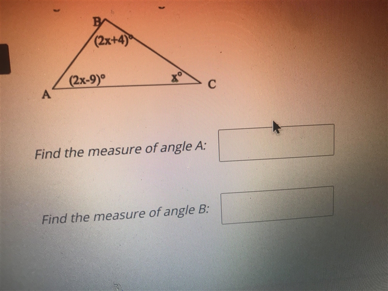 Find the measure of angle a and b?-example-1