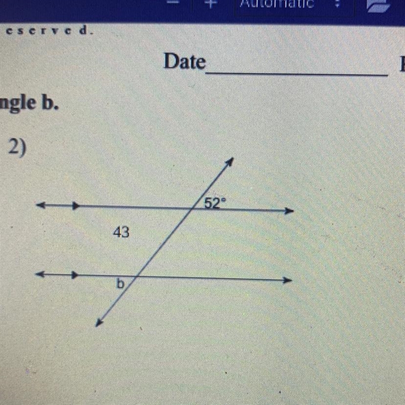 Name the pair of angle and Find the measure of angle b-example-1