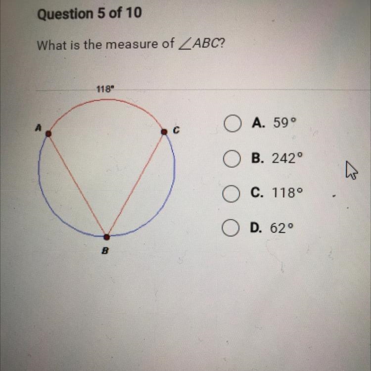 What is the measure of ABC?-example-1