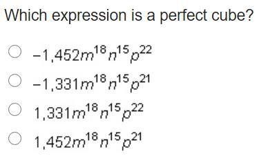 Which expression is a perfect cube?-example-1