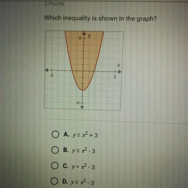 Which inequality is shown in the graph?-example-1