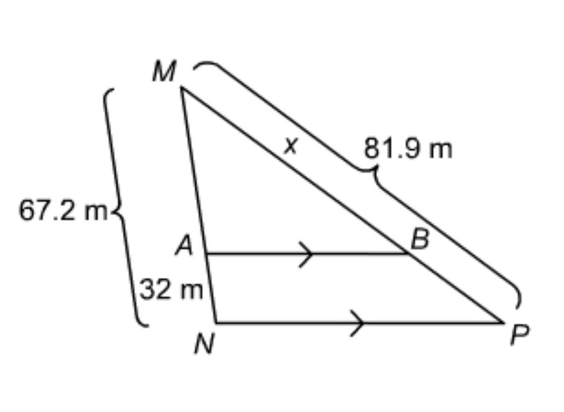 What is the value of x? Enter your answer, as a decimal, in the box.​-example-1