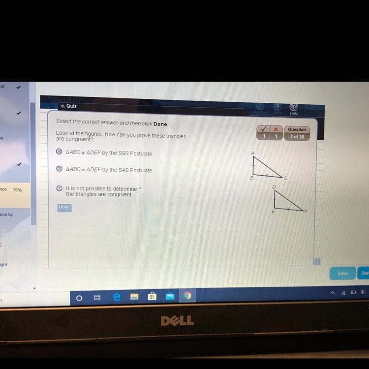 How can you prove these triangles are congruent-example-1