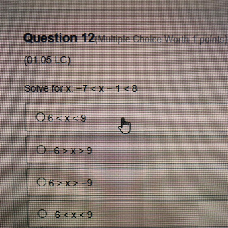 Solve for X: -7 06 6 6- 0-6-example-1