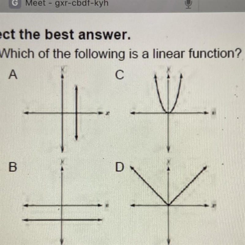 Which of the following is a linear function?-example-1