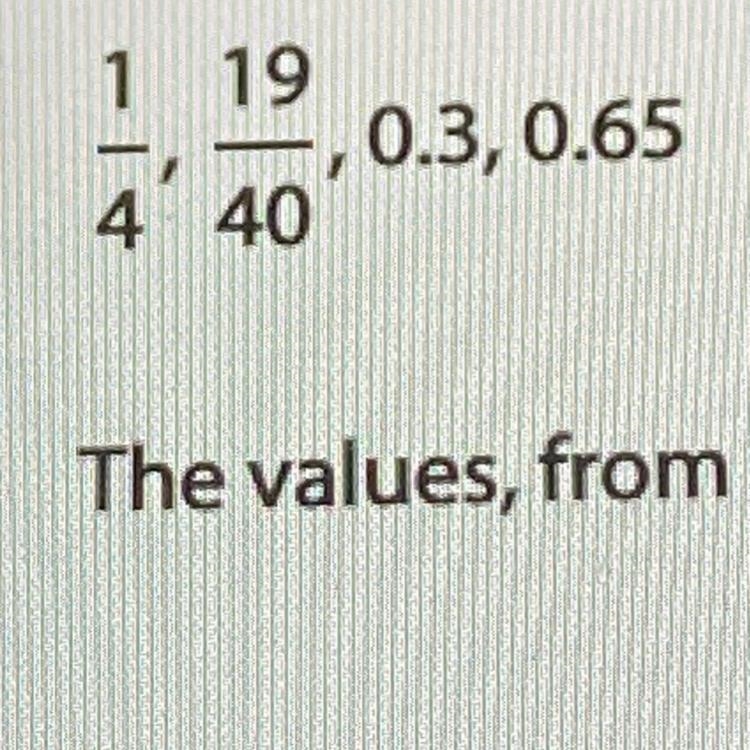 Can someone tell me these numbers from least to greatest?-example-1