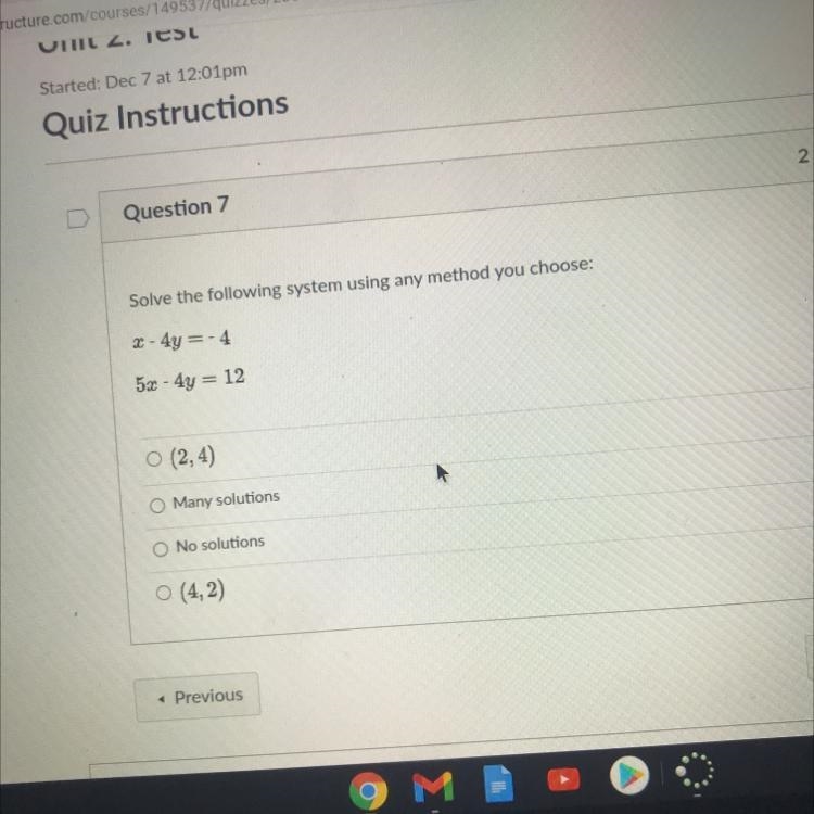 Solve the following system using any method you choose:-example-1