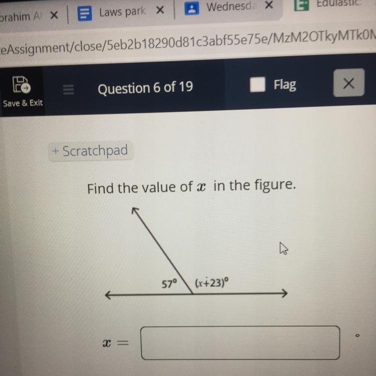 Find the value of x in the figure-example-1