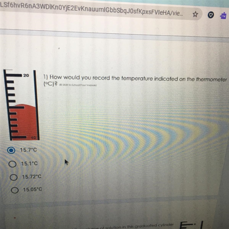 How would you record the temperature indicated on the thermometer?-example-1