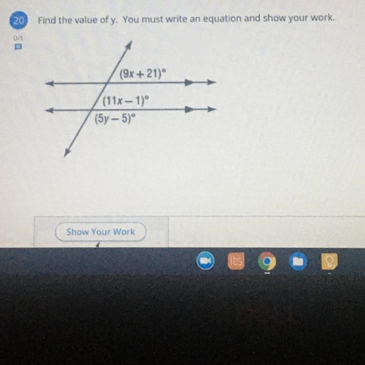 PLEASEEE HELP!!! Find value of y!-example-1