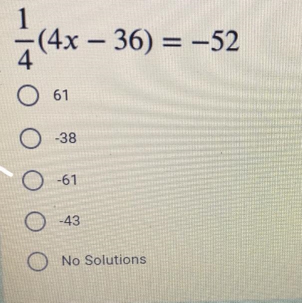 What value of "x" makes this equation true?-example-1