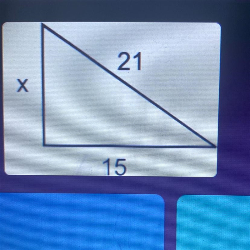 What is the value of x ? A. Square root of 216 B. Square root of 666 C. Square root-example-1