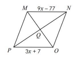 The following is a rhombus, find MP-example-1