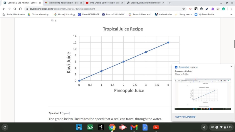 A tropical punch recipe calls for 4 parts pineapple juice to 6 parts kiwi juice. Which-example-3