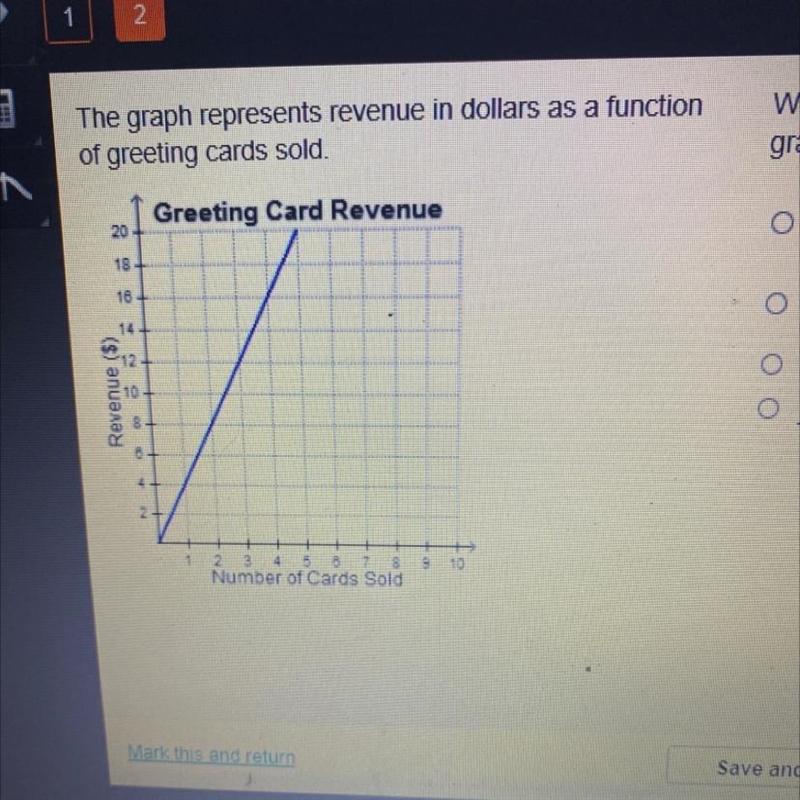 Hurry please I’m being timed Which equation represents the function shown on the graph-example-1