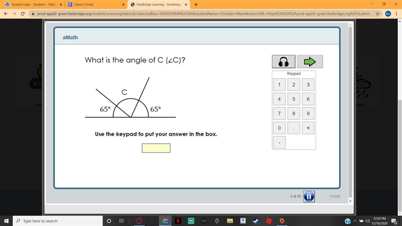 What is the right angle of C-example-1