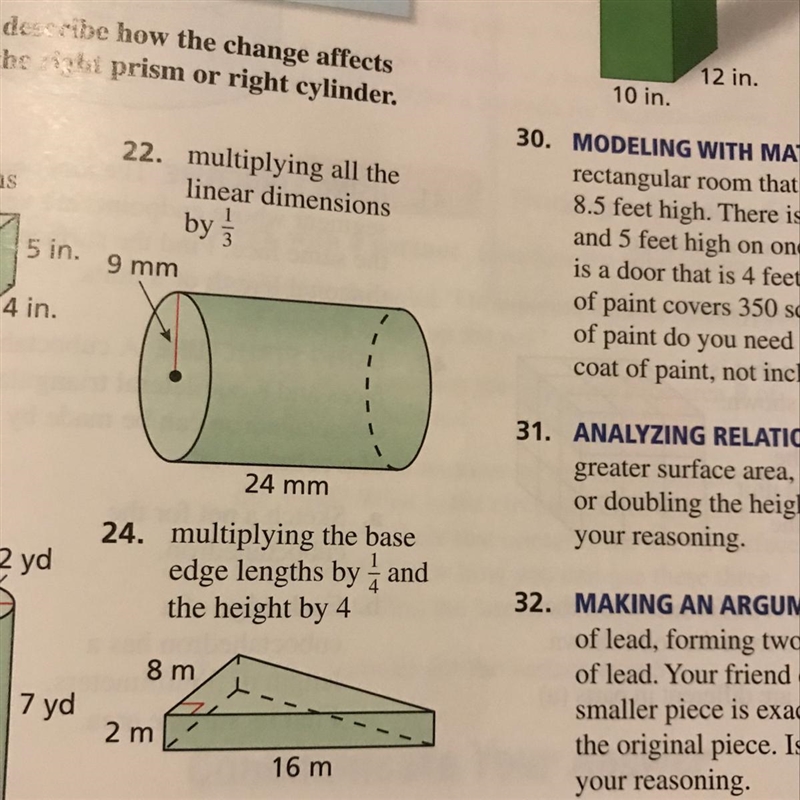 PLEASE HELP FOR REAL In exercises 22 24 , describe how the change affects the surface-example-1